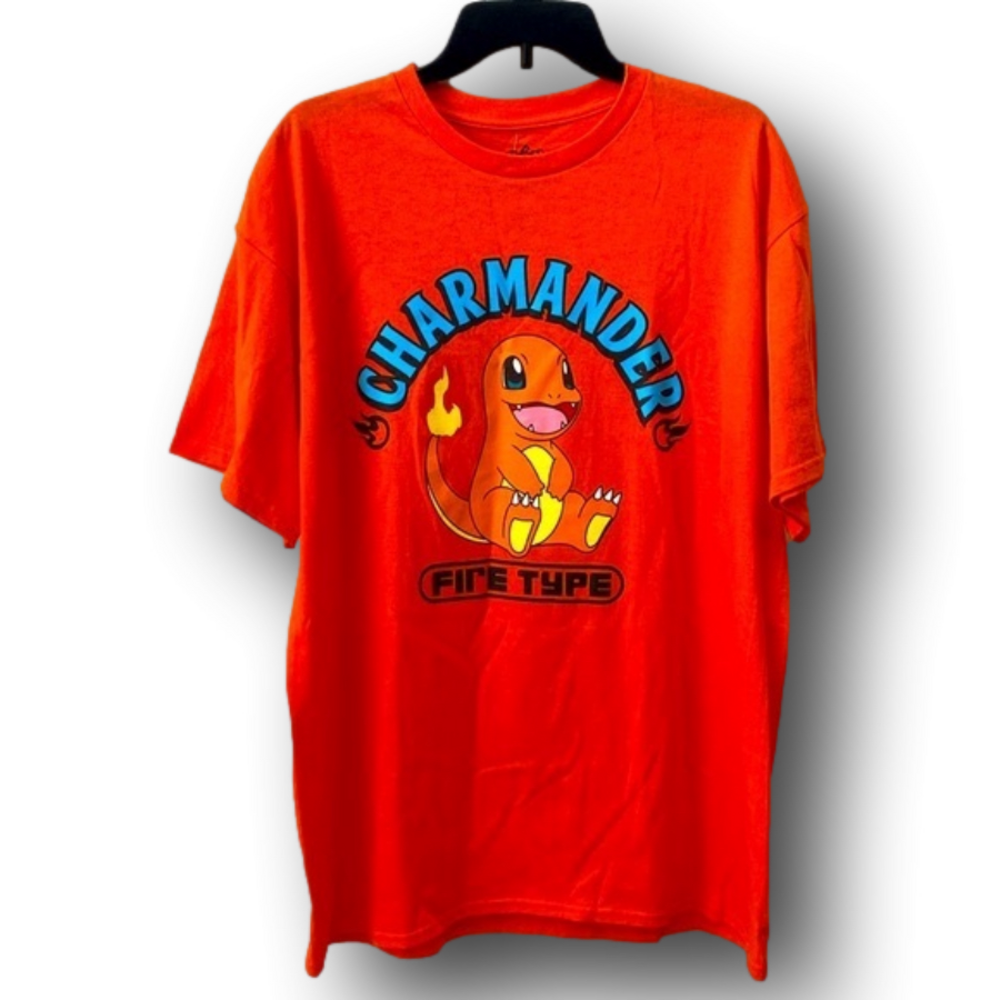 Charmander "Fire Type" Pokemon Graphic T-Shirt - Size Extra Large XL - NWT
